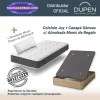 Colchones de muelles ensacados Joy Dupen 21 cm con canape Genova Plus y almohada Monic de regalo