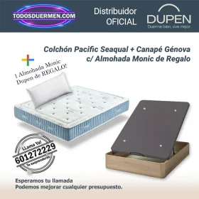 Colchones de Muelles Ensacados Pacific Seaqual Dupen 30 cm con Canape Abatible y almohada Monic de regalo