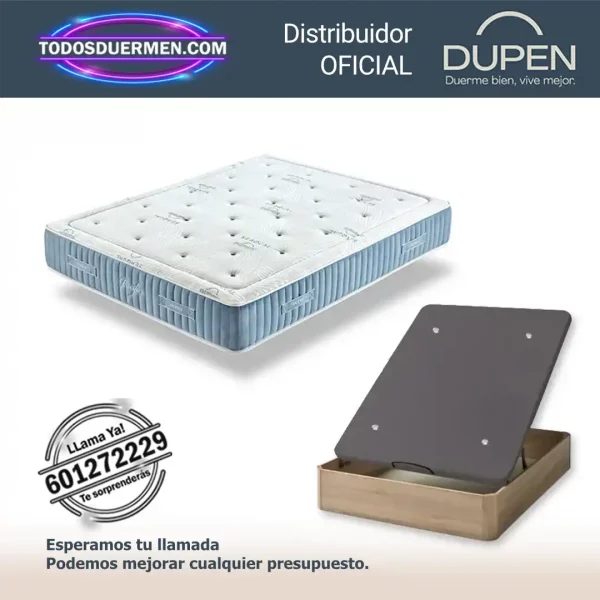 Colchones de Muelles Ensacados Pacific Seaqual Dupen 30 cm con Canape Abatible — Distribuidores Oficiales Dupen