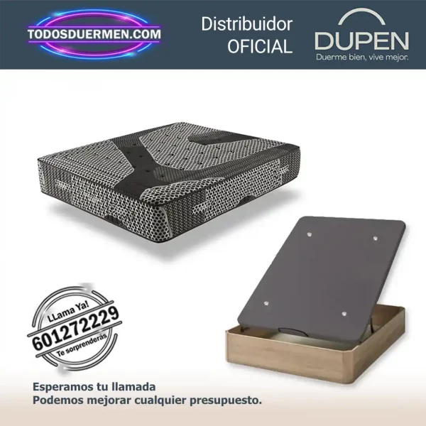 Colchones de muelles Black Box Black Edition Dupen 36 cm con canape abatible — Distribuidores Oficiales Dupen