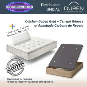 Colchones muelles ensacados Dupen Gold 33 con canape abatible Genova más almohada de regalo