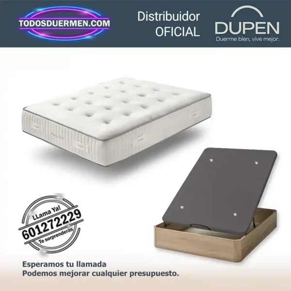 Colchones muelles ensacados Dupen Gold 33 con canape abatible Genova — Distribuidores Oficiales Dupen