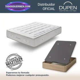 colchones de muelles ensacados executive dupen 33 cm con canape abatible genova plus, ideal para parejas — Distribuidores Oficiales Dupen