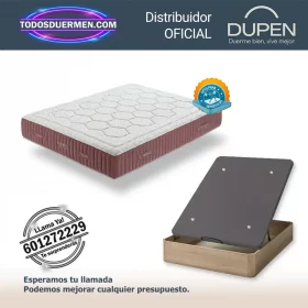 Colchones de Muelles Ensacados Ionic Balance Dupen 30 cm con canapé abatible Génova Plus