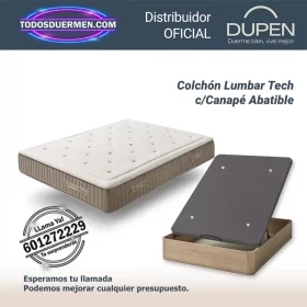 Colchones de Muelles Ensacados Lumbar Tech Dupen 28 cm con Canape Genova Plus