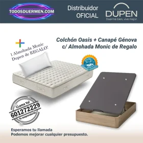 Colchones Viscoelasticos Oasis Dupen 25 cm con Canape Abatible Genova Plus y almohada Monic de regalo