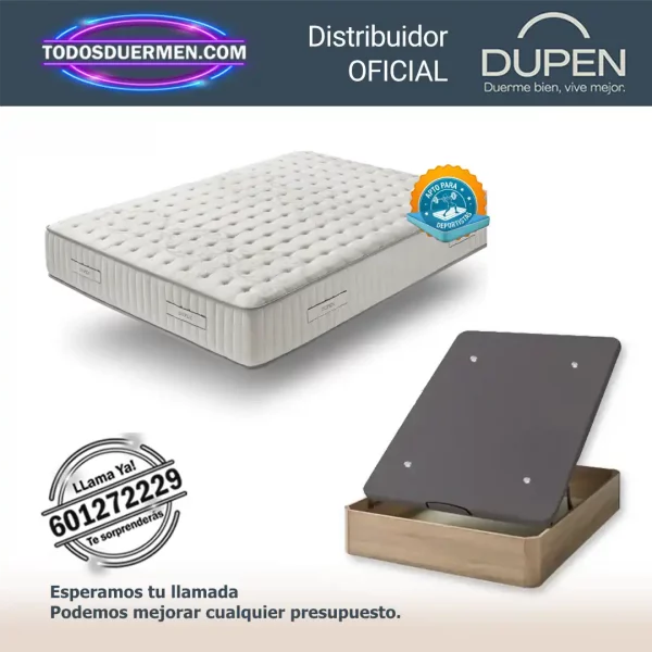 Colchones de Muelles Ensacados Sahara Dupen 26 cm con Canape Abatible — Distribuidores Oficiales Dupen