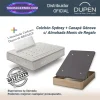 Colchones de muelles ensacados Sydney Dupen 35 cm con canapé abatible Genova Plus y almohada Carbono de regalo