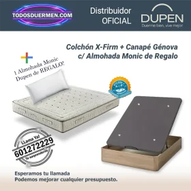 Colchones de muelles ensacados X-Firm Dupen 26 cm con canapé abatible y almohada Monic de regalo