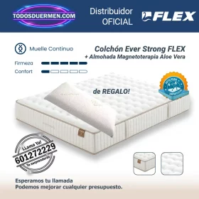 Colchones de muelle continuo ever strong flex 30 cm con almohada magnetoterapia de regalo