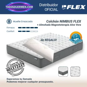 Colchones de muelles ensacados Nimbus Flex 33 cm con almohada magnetoterapia de regalo