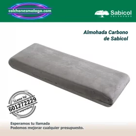 almohada carbono sabicol viscoelastica con regulacion termica y soporte cervical adaptable