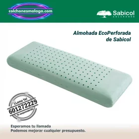 almohada ecoperforada sabicol viscoelastica con ventilacion mejorada y soporte cervical adaptable