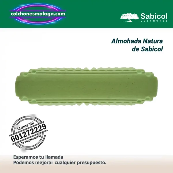 almohada natura lavable sabicol viscoelastica con funda desmontable y nucleo adaptable — Distribuidores Oficiales Sabicol
