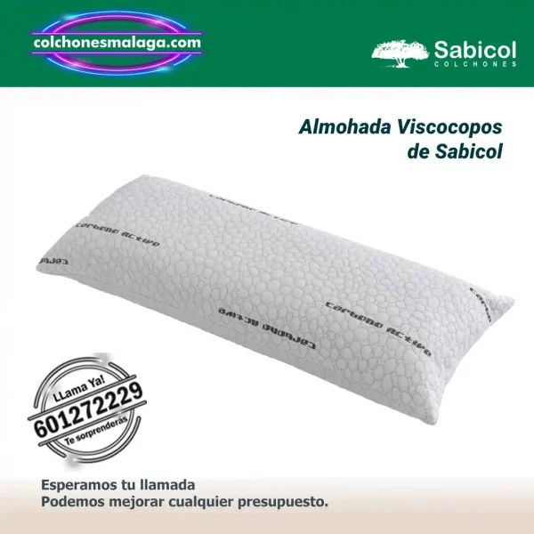 almohada viscocopos sabicol viscoelastica con relleno moldeable y ventilacion natural — Distribuidores Oficiales Sabicol