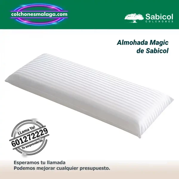 almohada magic sabicol viscoelastica con soporte cervical adaptable y firmeza media — Distribuidores Oficiales Sabicol