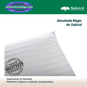 almohada magic sabicol viscoelastica con soporte cervical adaptable y firmeza media
