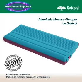 almohada mousse neropur sabicol viscoelastica con nucleo adaptable y efecto relajante natural