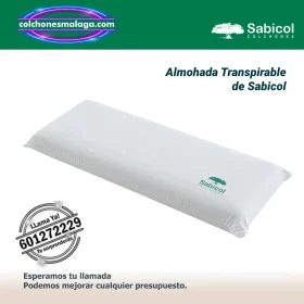 almohada transpirable sabicol viscoelastica con sistema de ventilacion y soporte cervical adaptable
