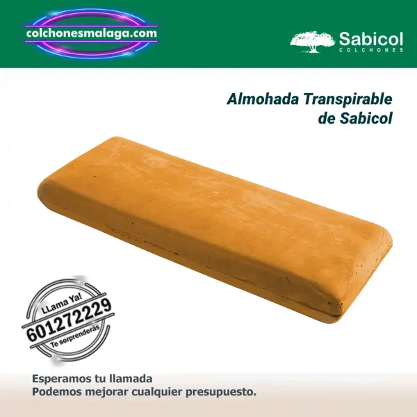 almohada transpirable sabicol viscoelastica con sistema de ventilacion y soporte cervical adaptable — Distribuidores Oficiales Sabicol