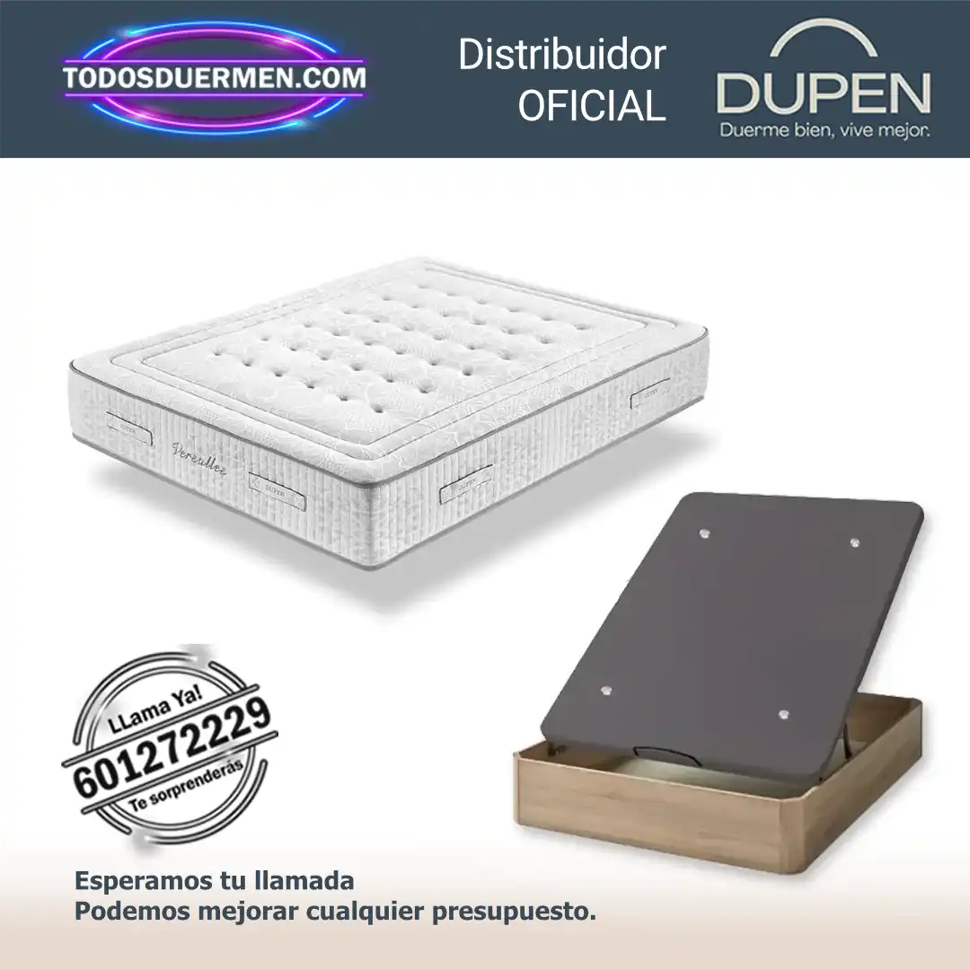 Colchón Dupen Natural Ground 32 cm con Canapé Abatible Génova Plus - Imagen 3