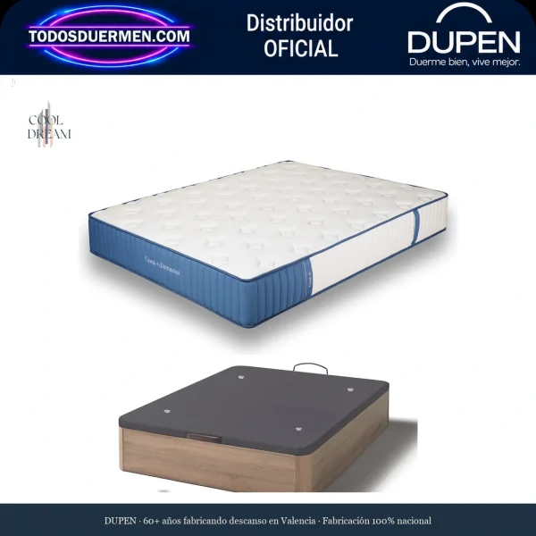 Pack colchón Dupen Cool-Dream con canapé abatible Génova Plus · envío gratuito a península