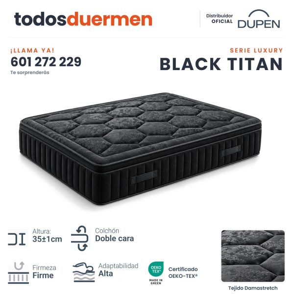 Colchón Black Titan de Dupen, 35 cm