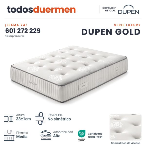 Colchón Dupen Gold de Dupen, 33 cm