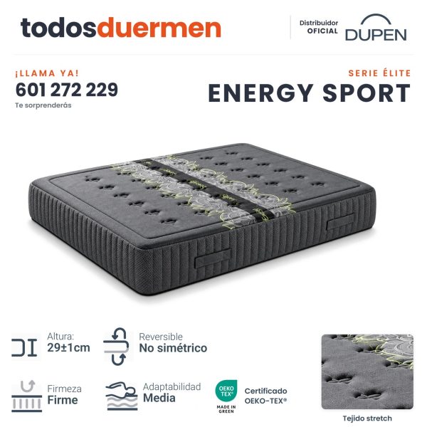 Colchón Energy Sport de Dupen, 29 cm