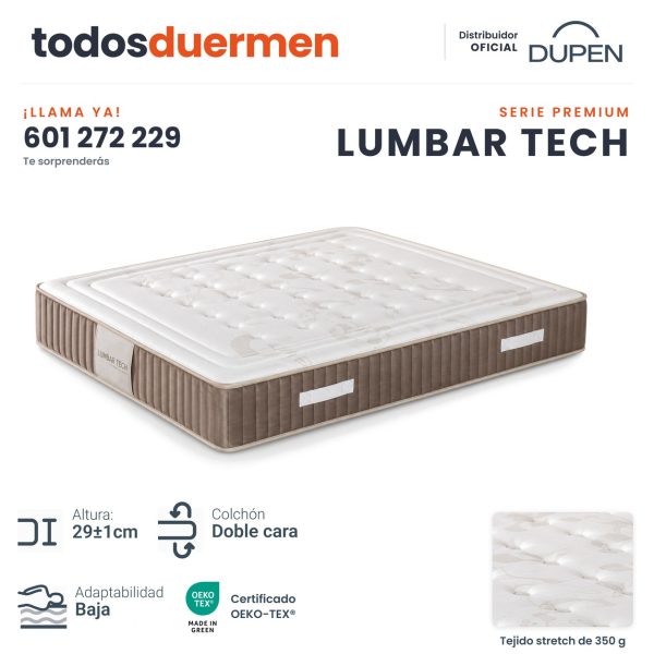 Colchón Lumbar Tech de Dupen, 29 cm