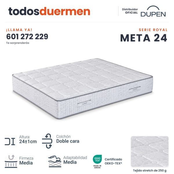 Colchón Meta 24 de Dupen, 24 cm