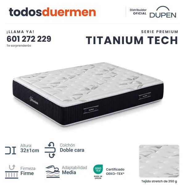 Colchón Titanium Tech de Dupen, 32 cm